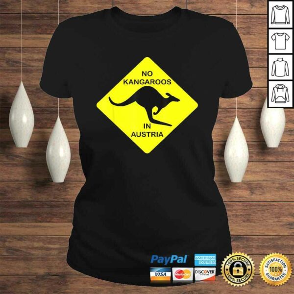 No Kangaroos In Austria Funny Shirt Yellow Sign Gift Tee