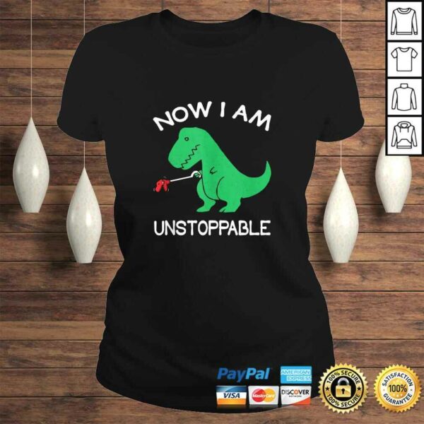 Now I’m Unstoppable – Funny T-Rex Dinosaur Gift V-Neck T-Shirt