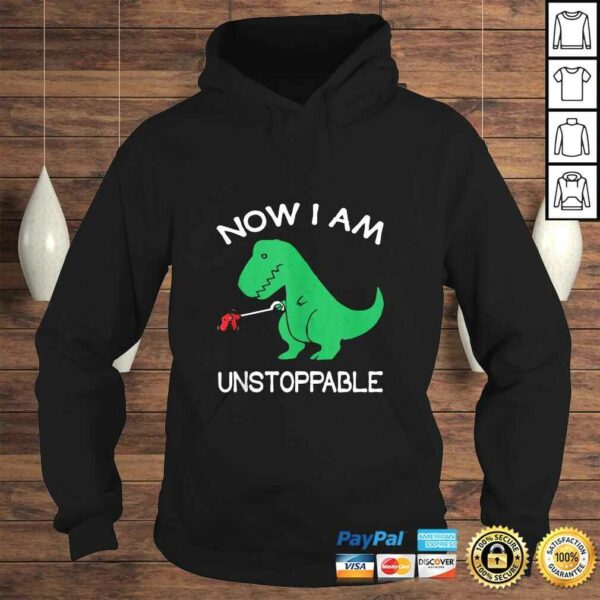 Now I’m Unstoppable – Funny T-Rex Dinosaur Gift V-Neck T-Shirt