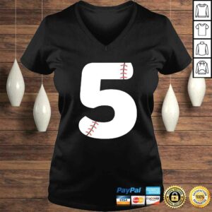 Number 5 BASEBALL Team Shirt 5 Pitcher Batter Tee 2