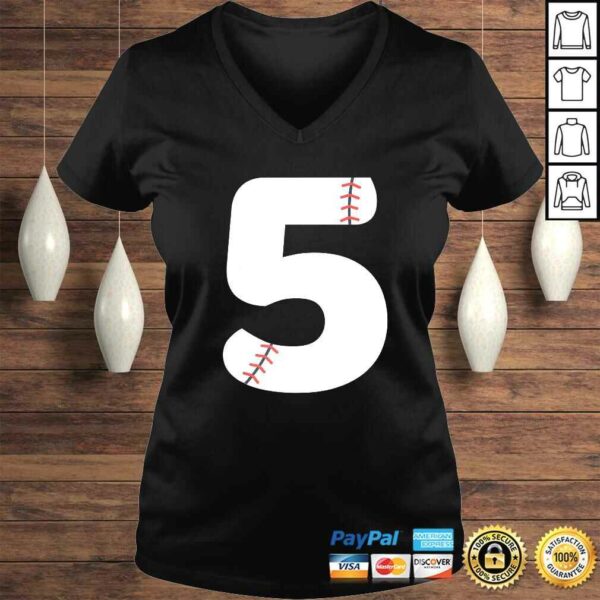 Number #5 BASEBALL Team Shirt – 5 Pitcher Batter Tee