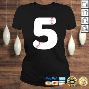 Number 5 BASEBALL Team Shirt 5 Pitcher Batter Tee 3