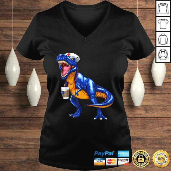 Nursesaurus T rex Coffee Shirt Nurse Saurus Dinosaur TShirt