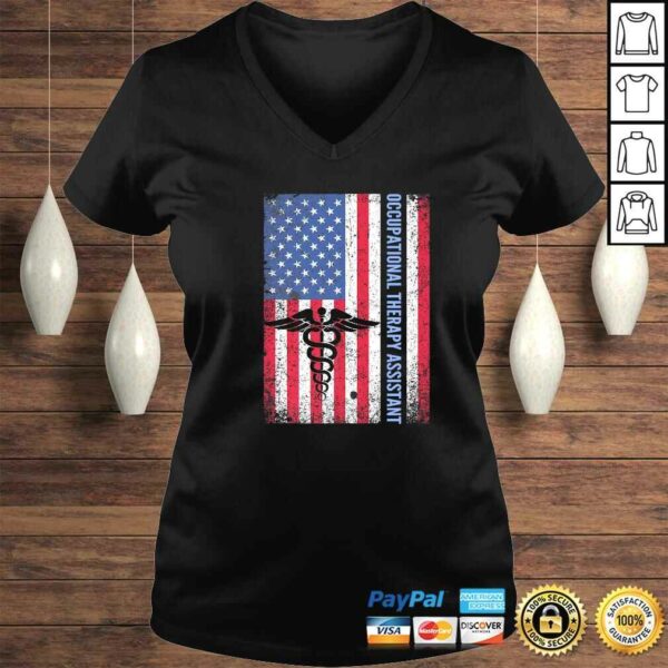 Occupational Therapy Assistant Gift OTA Vintage US Flag TShirt Gift