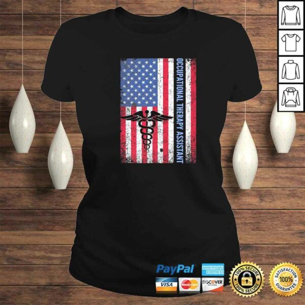 Occupational Therapy Assistant Gift OTA Vintage US Flag TShirt Gift