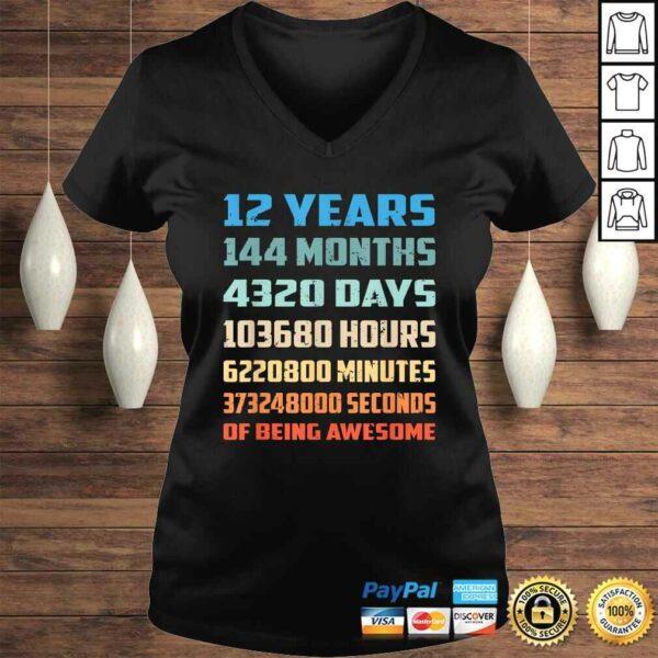 Official 12th Birthday Gift Shirt 12 Years Old Being Awesome TShirt Gift