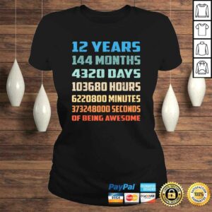 Official 12th Birthday Gift Shirt 12 Years Old Being Awesome TShirt Gift 2 Official 12th Birthday Gift Shirt 12 Years Old Being Awesome TShirt Gift 3