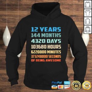 Official 12th Birthday Gift Shirt 12 Years Old Being Awesome TShirt Gift 3 Official 12th Birthday Gift Shirt 12 Years Old Being Awesome TShirt Gift 4