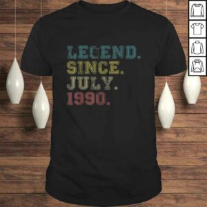 Official 30th Birthday Vintage Legend Since July 1990 Gift 30 Yrs Old TShirt Official 30th Birthday Vintage Legend Since July 1990 Gift 30 Yrs Old TShirt