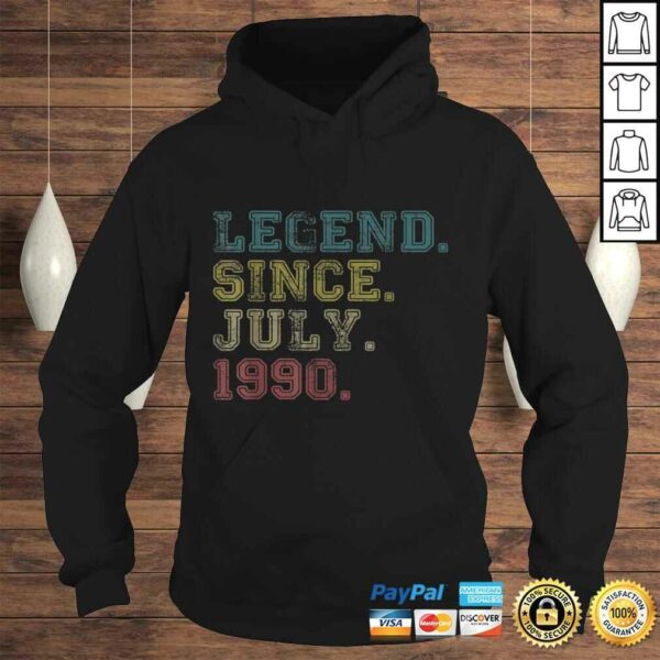 Official 30th Birthday Vintage Legend Since July 1990 Gift 30 Yrs Old TShirt