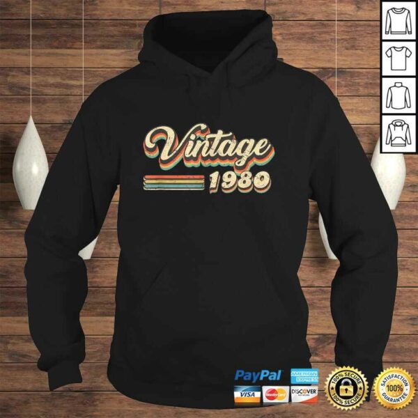 Official 40th Birthday Gift Vintage 1980 40 Forty Years Old TShirt