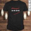 Official 6+4+32 Double Play Baseball Player Gift Baseball Saying TShirt