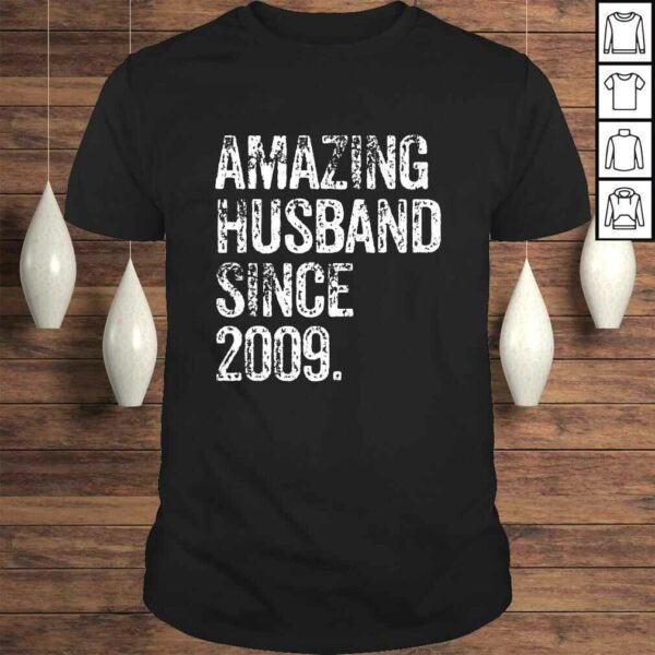 Official Amazing Husband Since 2009 11 Years Wedding Anniversary TShirt