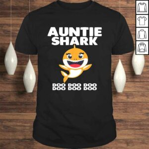 Official Auntie Shark Doo Doo Shirt Funny Kids Video Baby Daddy Tee T Shirt 1