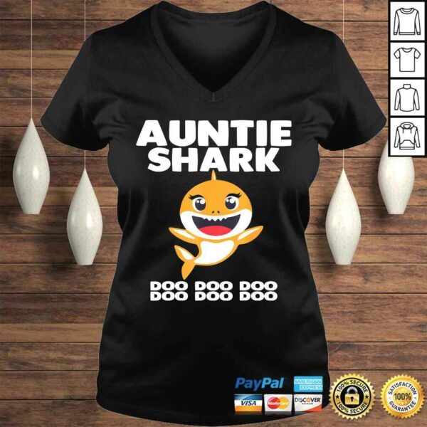 Official Auntie Shark Doo Doo Shirt Funny Kids Video Baby Daddy Tee T-Shirt