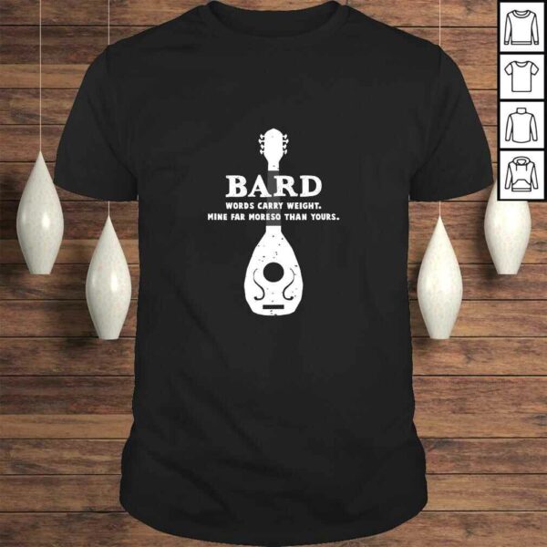 Official Bard Gamer D20 Dice Dungeon Dragons Gaming Gift T-shirt