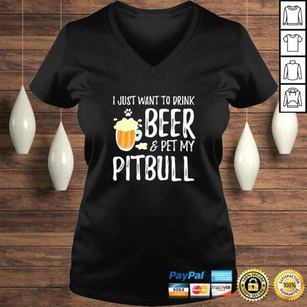 Official Beer and Pitbull Shirt Funny Dog Mom or Dog Dad Gift Idea TShirt