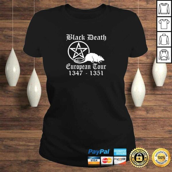 Official Black Death European Tour Funny Band Tour History Tee T-Shirt