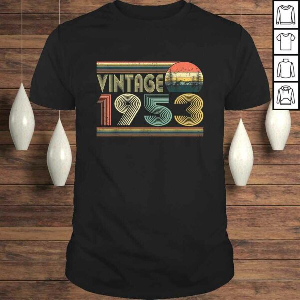 Official Born In 1953 Retro Vintage 67th Birthday Gifts 67 Years Old V-Neck T-Shirt