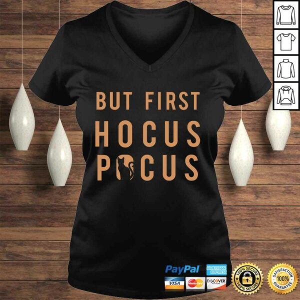 Official But First Hocus Pocus Black Cat Cutout Long Sleeve Tee T-Shirt