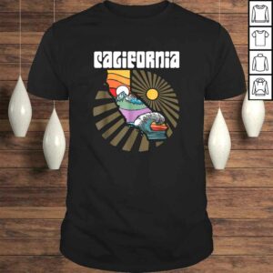 Official California Outdoors Retro Mountains Trees & Waves Shirt Official California Outdoors Retro Mountains Trees & Waves Shirt