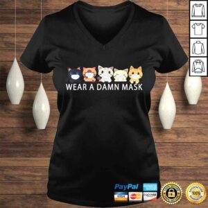 Official Cats Lovers Wear a Damn Mask – Quarantine Gift Cat Face Mask TShirt