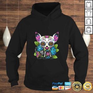 Official Chihuahua Sugar Skull Mexico Dog Calavera Dia De Los Muertos Tee Shirt 4