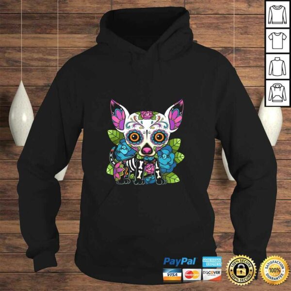 Official Chihuahua Sugar Skull Mexico Dog Calavera Dia De Los Muertos Tee Shirt