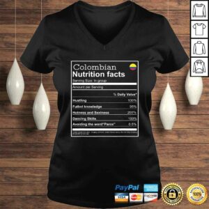 Official Colombian Nutrition Facts funny cool graphic Shirt