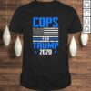 Official Cops For Trump 2020 Blue Line Supporters Police USA Flag Shirt