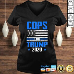 Official Cops For Trump 2020 Blue Line Supporters Police USA Flag Shirt