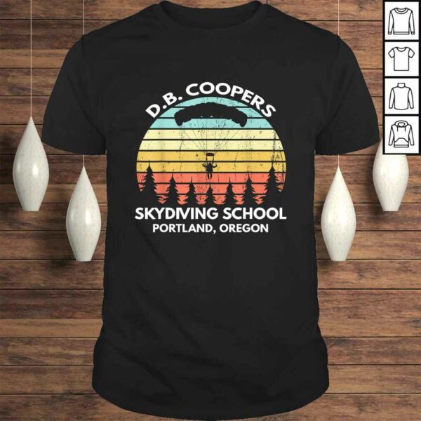 Official D. B. Coopers Skydiving School Portland, Oregon Funny V-Neck T-Shirt