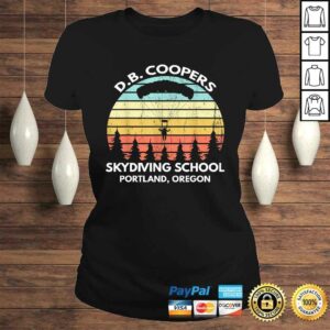 Official D. B. Coopers Skydiving School Portland, Oregon Funny V-Neck T-Shirt 2 Official D B Coopers Skydiving School Portland Oregon Funny V Neck T Shirt 3