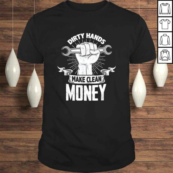 Official Dirty Hands Make Clean lots Money  Funny Tee Shirt