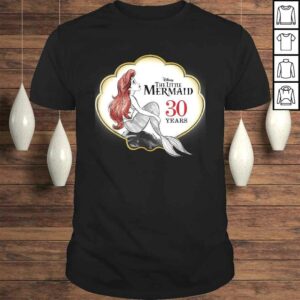 Official Disney The Little Mermaid 30th Anniversary Graphic V-Neck T-Shirt Official Disney The Little Mermaid 30th Anniversary Graphic V-Neck T-Shirt