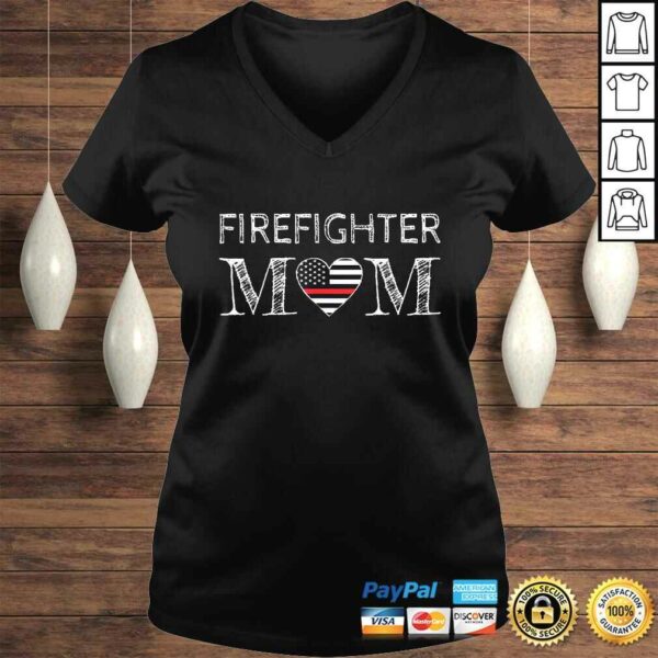 Official Firefighter Mom Mother Support the Thin Red Line Flag Son Gift TShirt