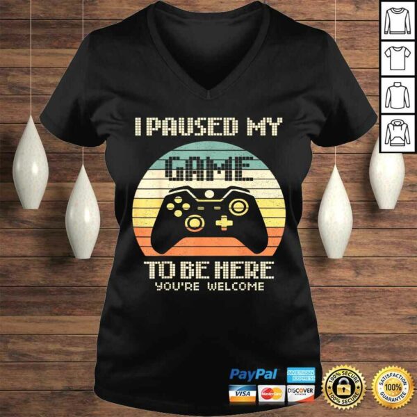 Official Gamer Video-Game i-Paused-my-Game to-be-Here for-Boys-Men Gift TShirt