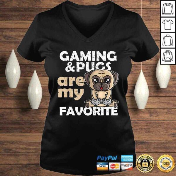 Official Gaming Pugs Are My Favorite Gamer Tee Boys Girls TShirt