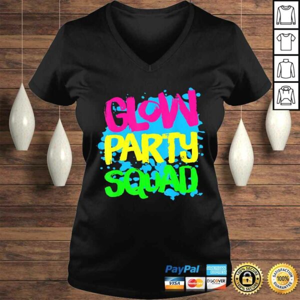 Official Glow Party Squad Paint Splatter Effect Glow Party Shirt