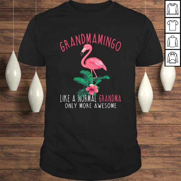 Official Grandmamingo Like An Grandma Only Awesome Floral Flamingo Shirt