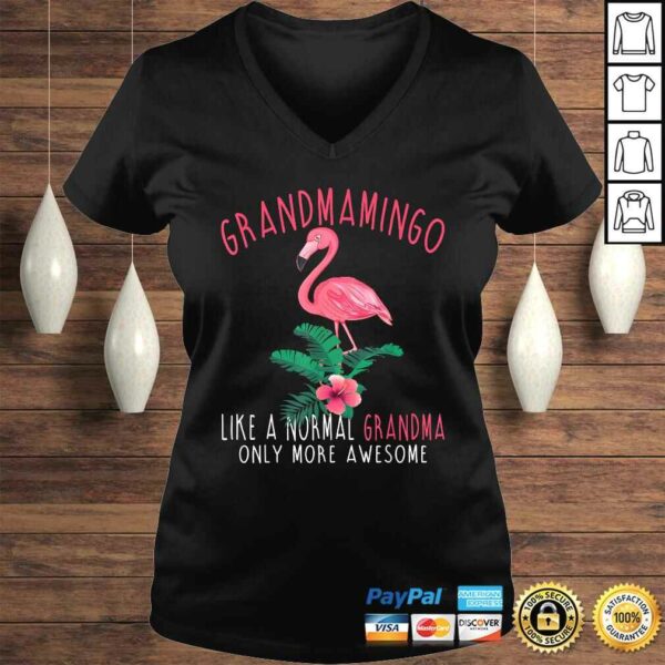 Official Grandmamingo Like An Grandma Only Awesome Floral Flamingo Shirt