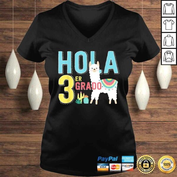 Official Hola 3 er Tercer Grado Llama Back to School Spanish TShirt