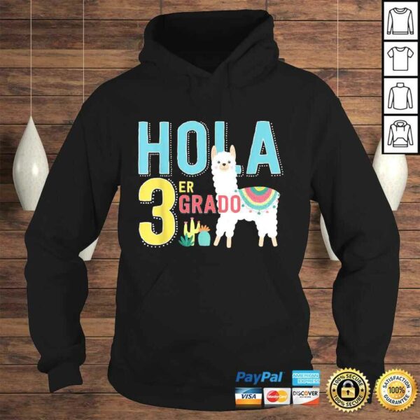 Official Hola 3 er Tercer Grado Llama Back to School Spanish TShirt