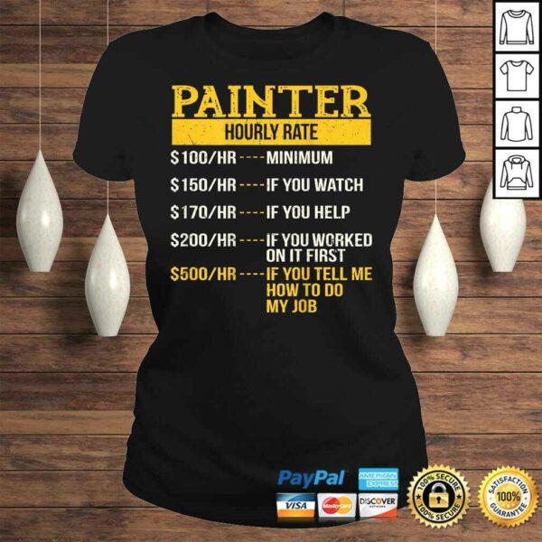 Official Hourly Rate Shirt for Painters & Decorators, Handyman Shirt