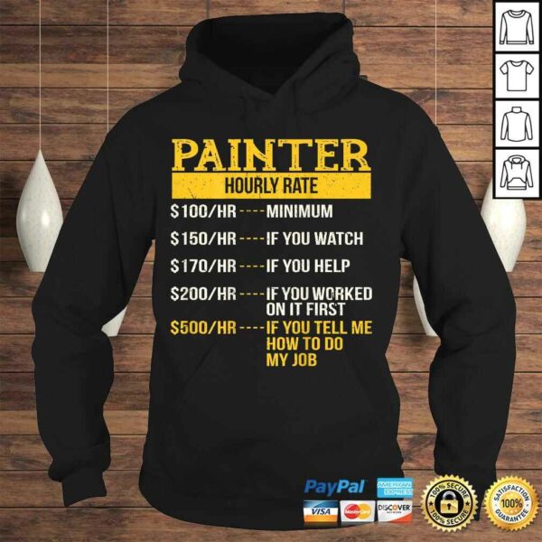 Official Hourly Rate Shirt for Painters & Decorators, Handyman Shirt