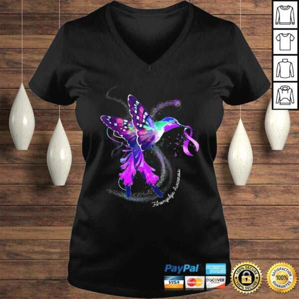 Official Hummingbird Holding Purple Ribbon Fibromyalgia Awareness Shirt