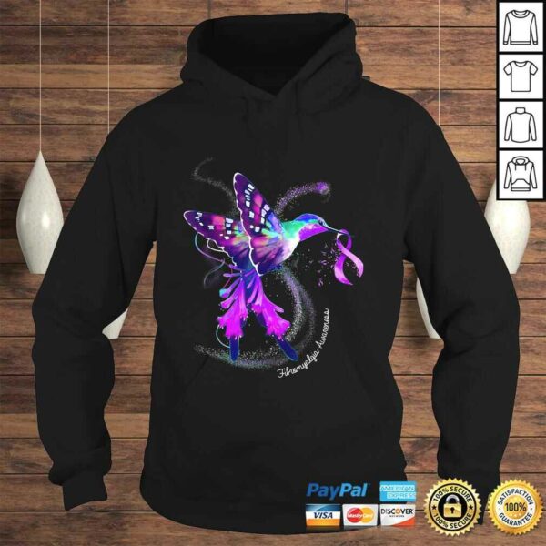 Official Hummingbird Holding Purple Ribbon Fibromyalgia Awareness Shirt