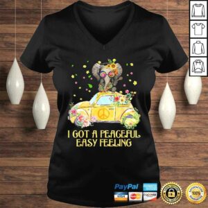 Official I Got A Peaceful Easy Feeling Funny Elephant Hippie T-shirt