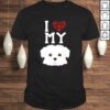 Official I Love My Dog – Maltese Animal Lover Best Friend TShirt