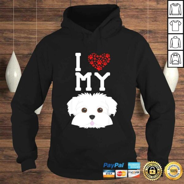 Official I Love My Dog – Maltese Animal Lover Best Friend TShirt